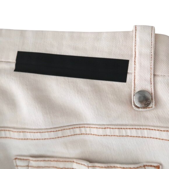 UNRAVEL PROJECT Off White lace up flare jeans sz 27  BEN TAVERNITI - Picture 6 of 10